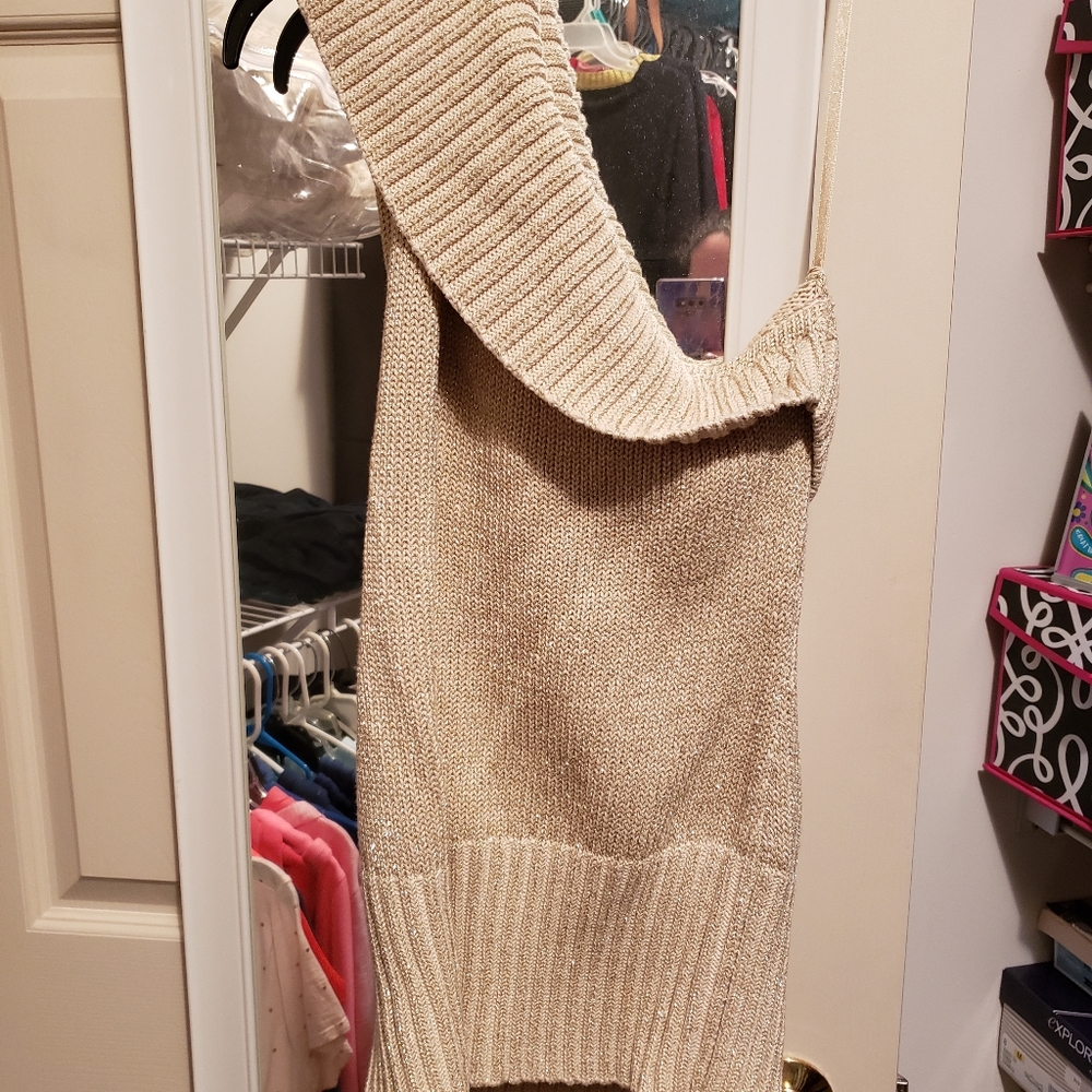 Womens one shoulder strap sweater